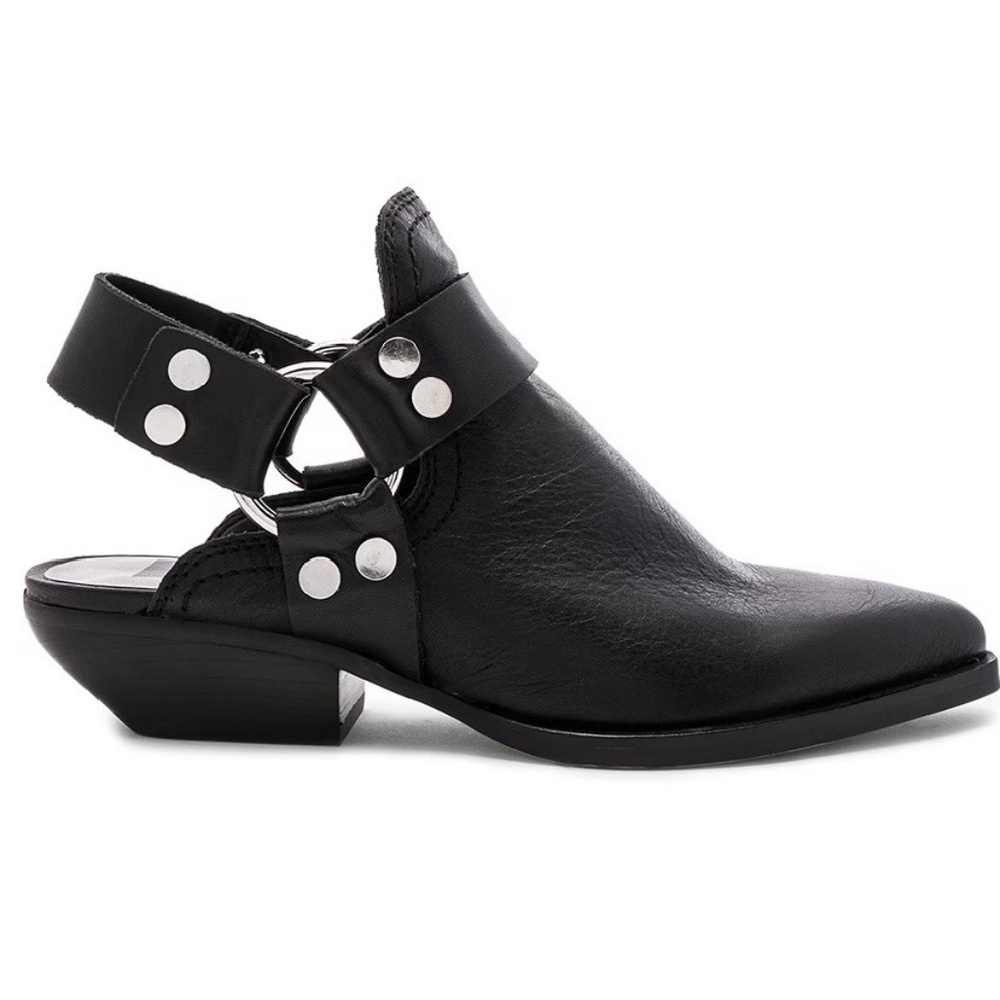 Dolce Vita Urban Bootie Women Size 6.5 Black Slingback Silver Accents Baddie